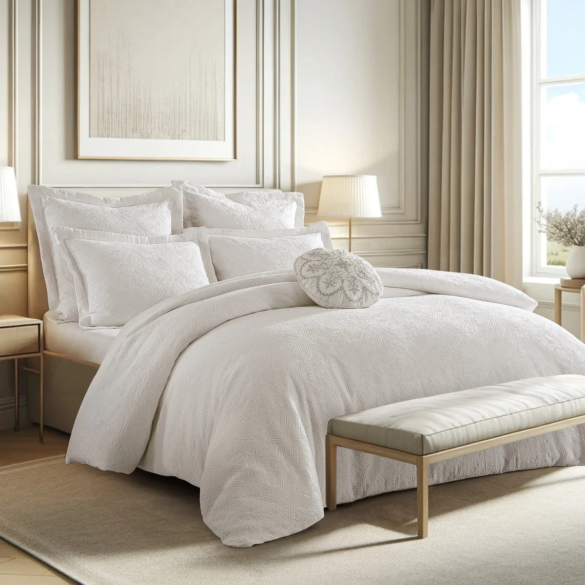 Lavtex Home Matelasse Comforter Set White