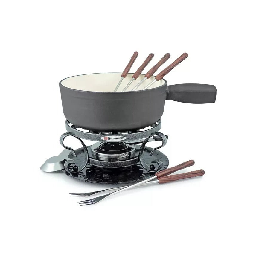 SWISSMAR Lugano 9 Piece Cast Iron Fondue Set $210