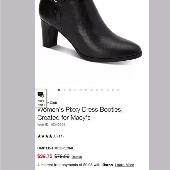 Charter Club Women's Pixxy Dress Booties size 6 $80 online