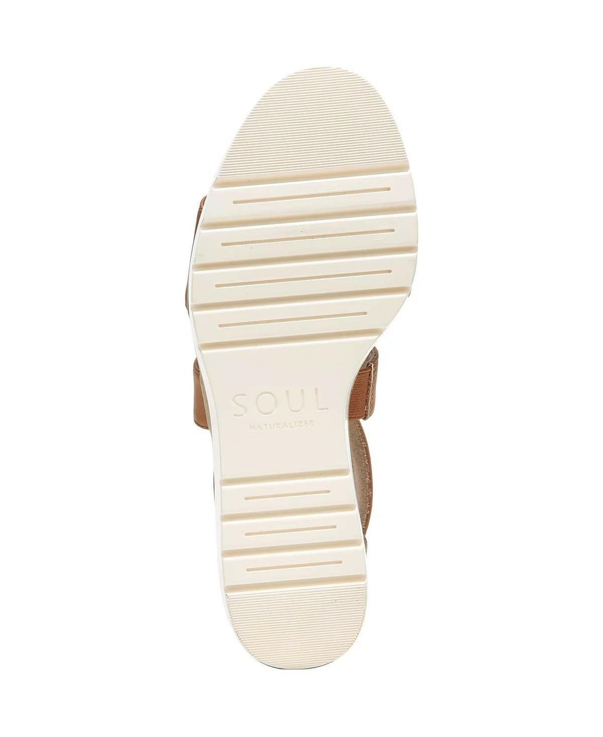 Soul Naturalizer Goodtimes Ankle Strap Wedge Sandals Women’s Comfort Shoes Brown