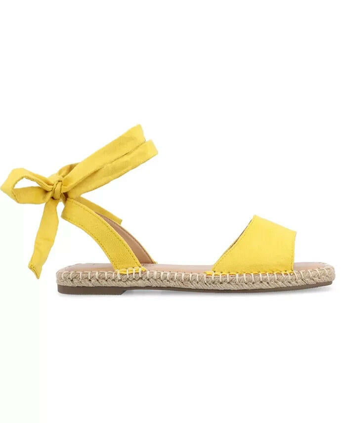 Journee Collection Emelie Espadrille Sandal Yellow 6.5 New $72