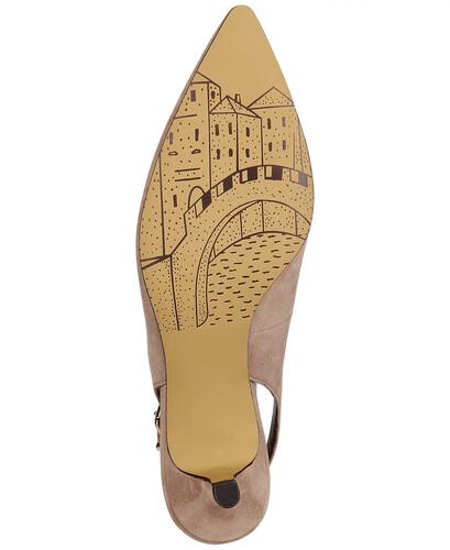 Bella Vita Scarlett Slingback Pumps – Women’s Almond Kidsuede, Size 9N, Comfort