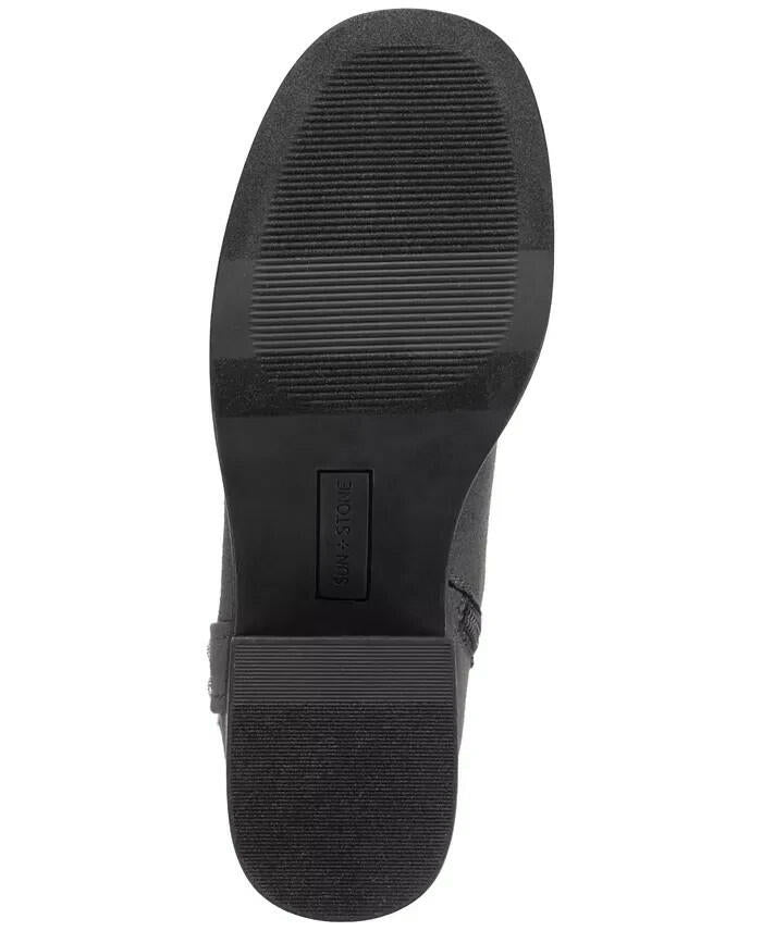 Sun + Stone Womens Norahh Moto Booties Charcoal Sz 11 MSRP $129