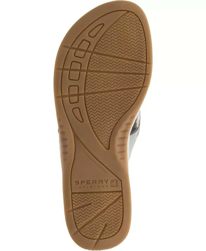 Sperry Parrotfish Flip Flop Sandal Gray Silver 8 New $50