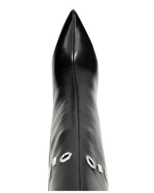INC Womens Saiqa Grommet Knee High Boots Black Size 8.5 New $179