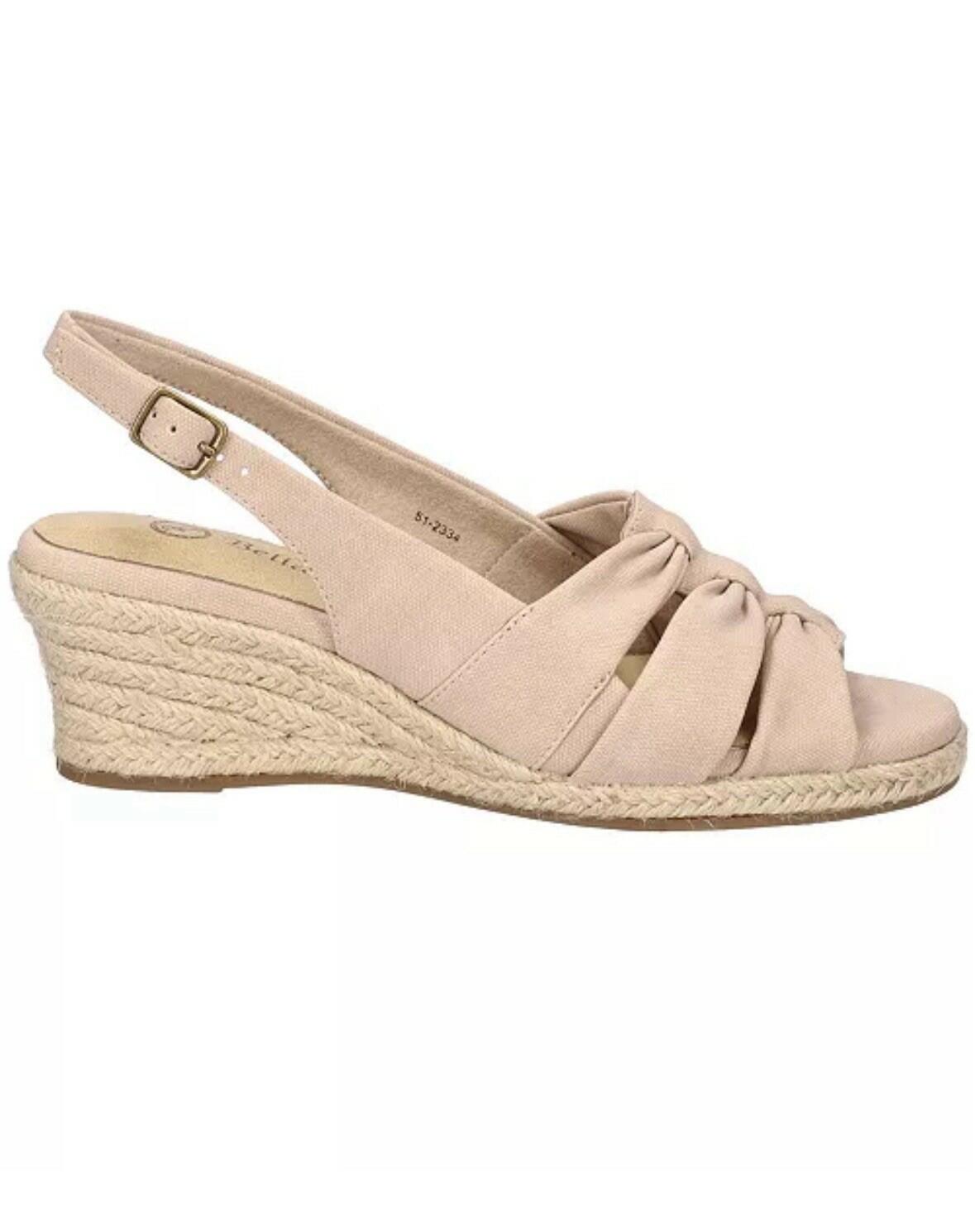 Bella Vita Women Cheerful Slingback Espadrille Wedge Sandals US 7 Natural $90