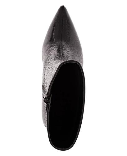 MIA Mardi Stiletto Heel Booties – Women’s Black Shiny Faux Leather, Size 9