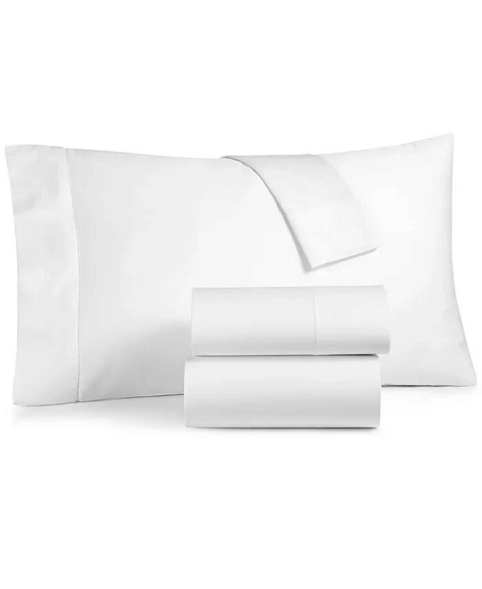 Charter Club Solid 550TC Full Sheet Set Cotton White Damask New $120