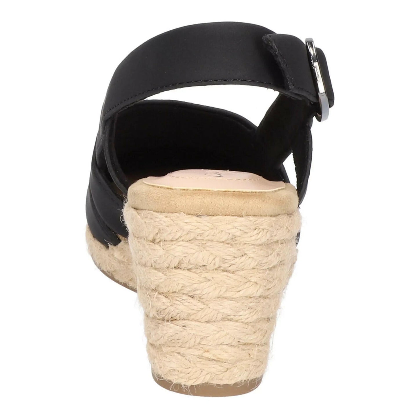 Easy Street Womens Stargaze Espadrille Wedge Sandals Black 6 MSRP $69