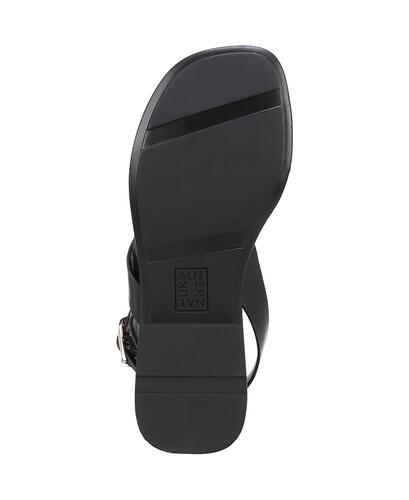 Naturalizer Birch Ankle Strap Sandals – Women’s Black Leather, Size 9M, Comfort