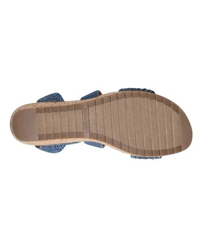 Easy Spirit Lorena Wedge Sandals – Women’s Blue Gold, Size 9.5