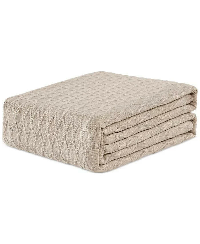 Lauren Ralph Lauren Classic Cotton Blanket Full Queen Gray MSRP $100