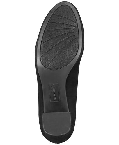 Easy Street Proper Pumps – Women’s Black Super Suede, Size 7, Comfort Heel