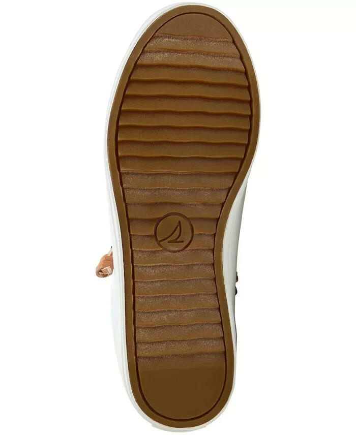 Sperry Womens Bermuda Beach Twill Lace Up Sneakers White 8 $70