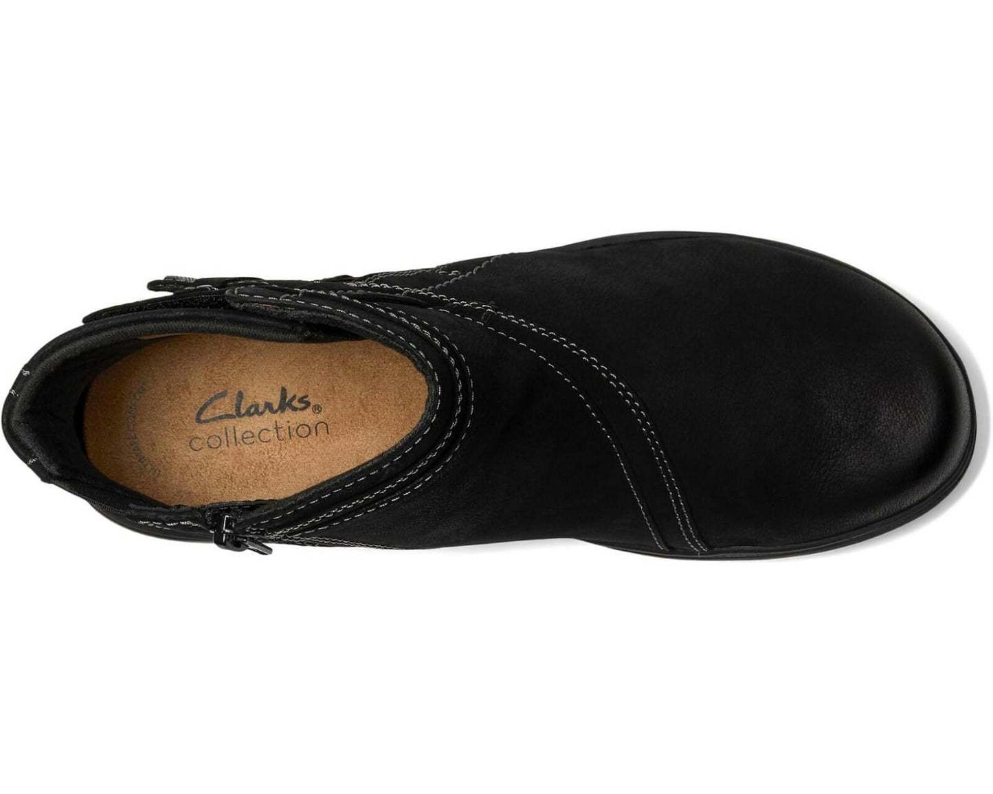 Clarks Carleigh Ankle Boot Black Nubuck 9 Narrow New $120