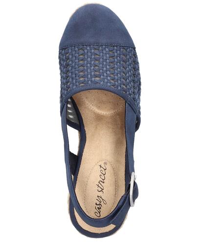 EASY STREET Pari Slip-On Espadrille Wedges Sandals Women's Size 8.5