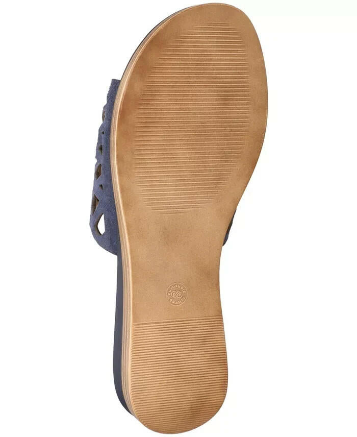 Bella Vita Womens Cas Italy Slide Sandals Navy Size 5 New $100