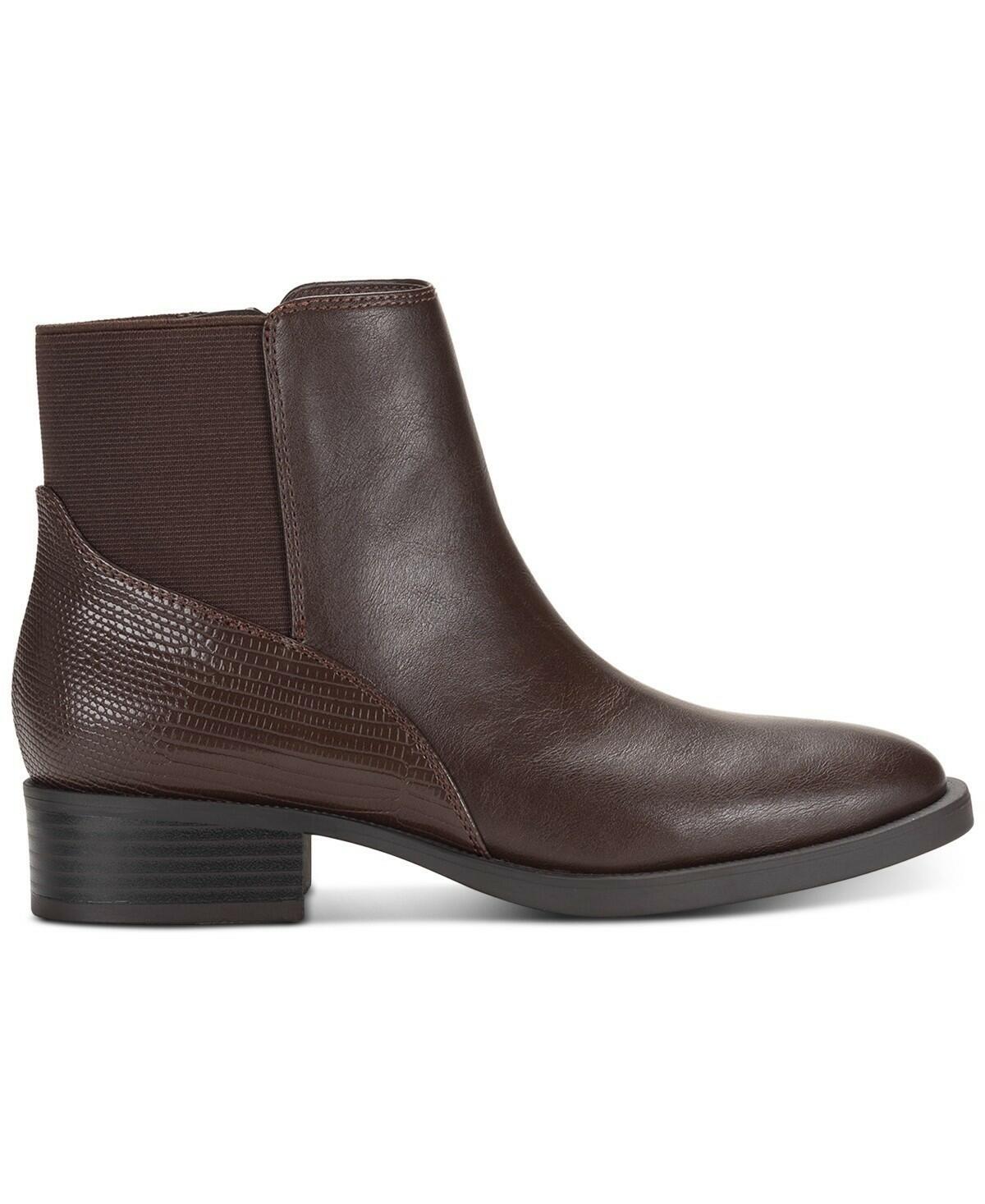 Style & Co Edwinaa Gore Ankle Booties Brown Size 7.5 Memory Foam $79