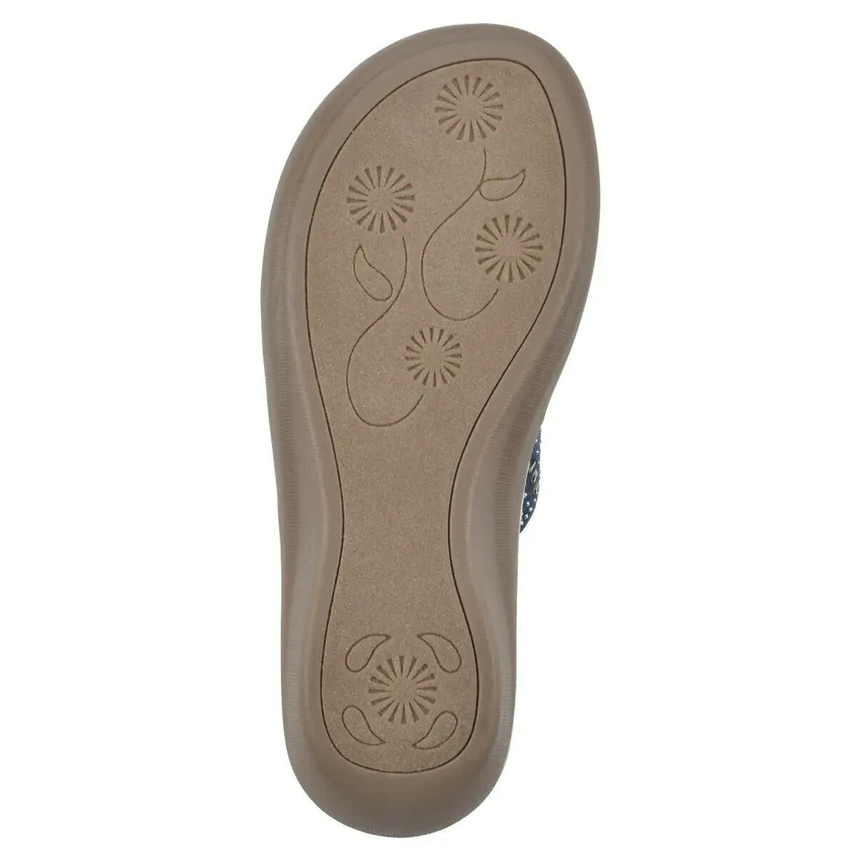 White Mountain Womens Cienna Wedge Thong Sandals Navy Blue 9.5 MSRP $59