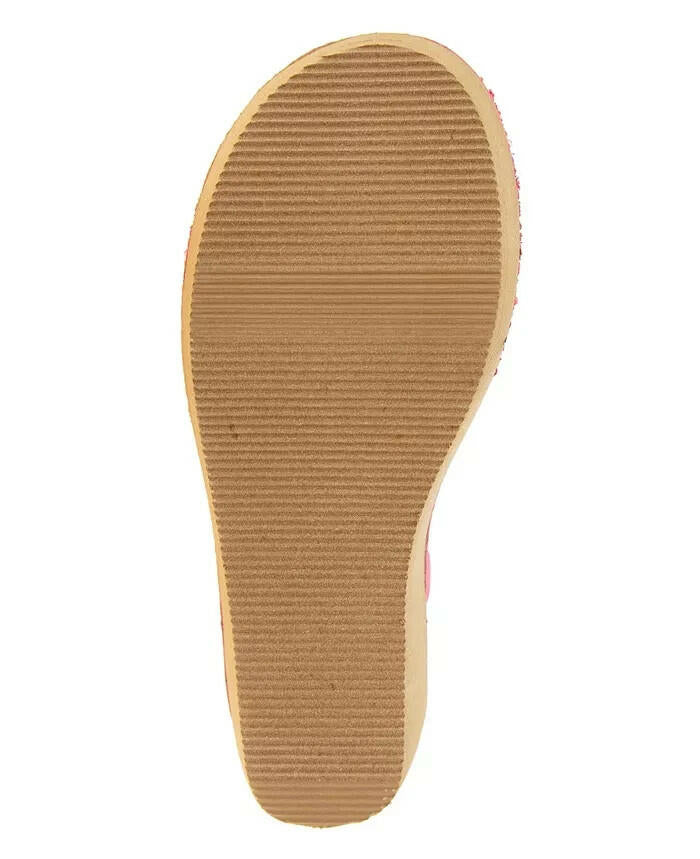 Kenneth Cole Reaction Fine Glass Weave Wedge Sandal Pink 9.5 $94