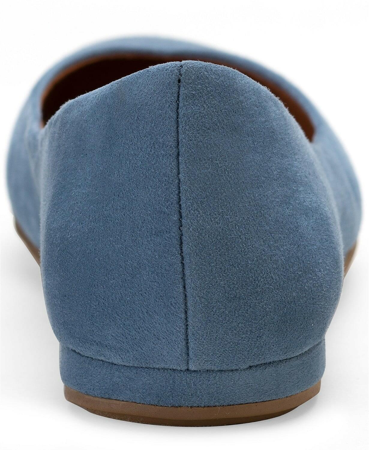 Sun + Stone Eliana Wide Width Ballet Flats Blue Size 11 $59