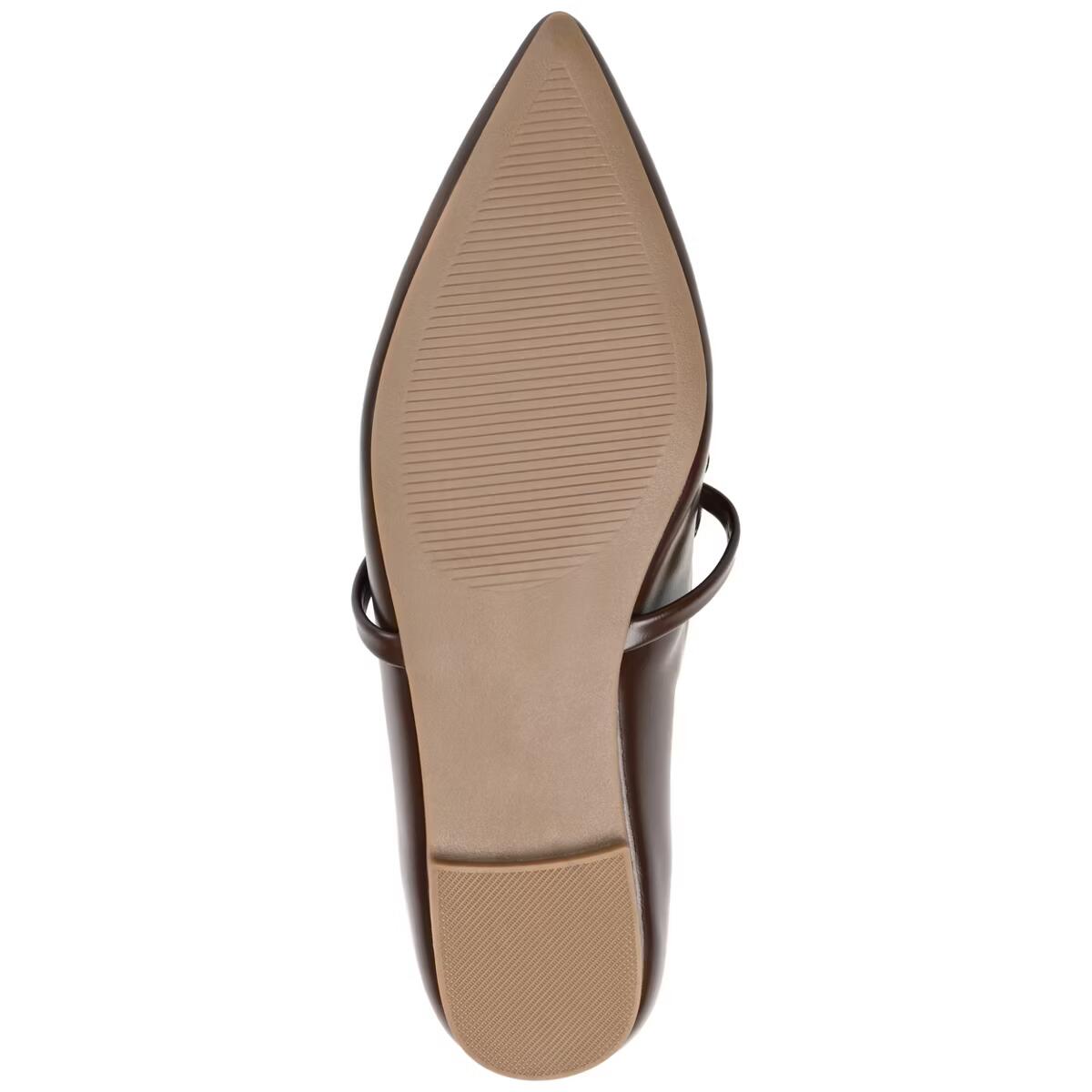 Journee Collection Metinaa Pointed Toe Ballet Flat Brown 7 New $89