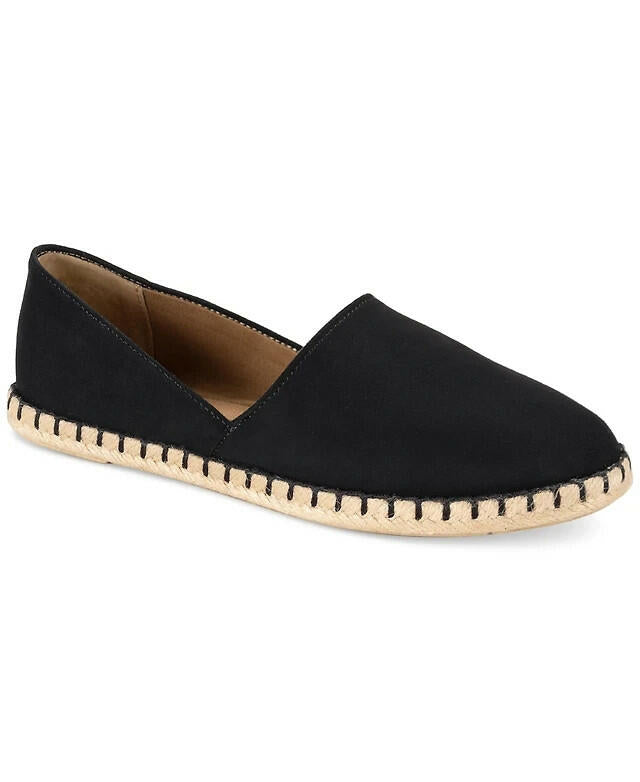 Style and Co Womens Reevee Espadrille Flats Black Size 6 New $69
