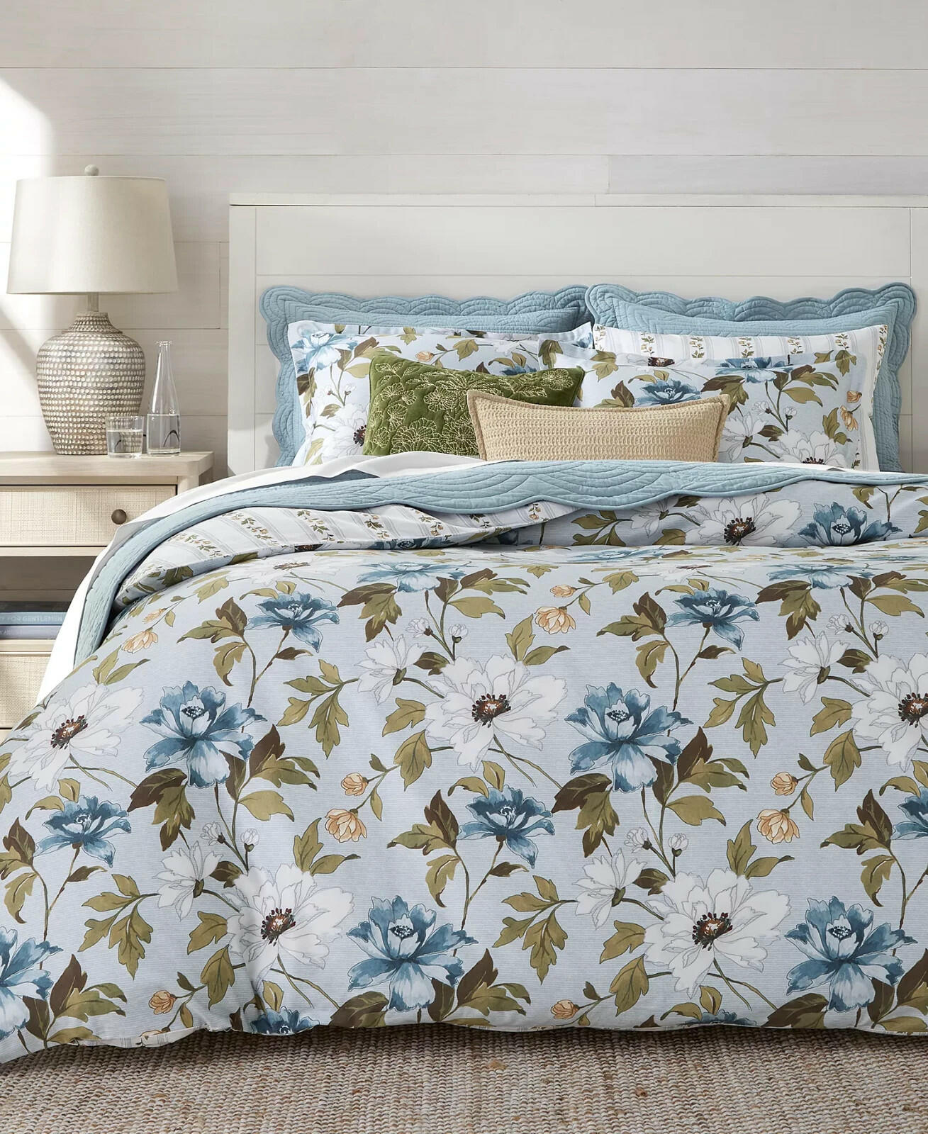 Charter Club Blue Floral Peony Comforter Set Queen $200