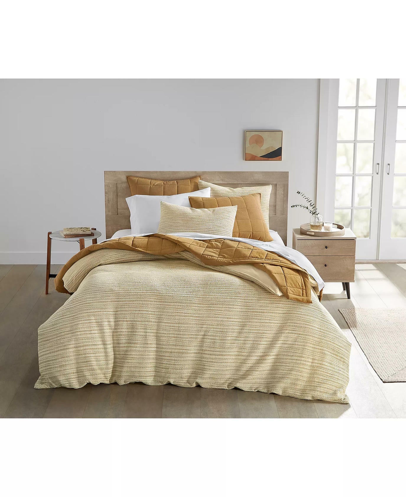 Oake Basketweave Geo 3 Piece Comforter Set King $335
