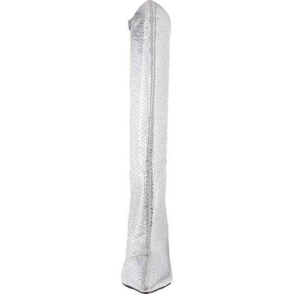 I.N.C. Rajel Snake Print Knee High Boots Silver various sizes Stiletto Heel $99