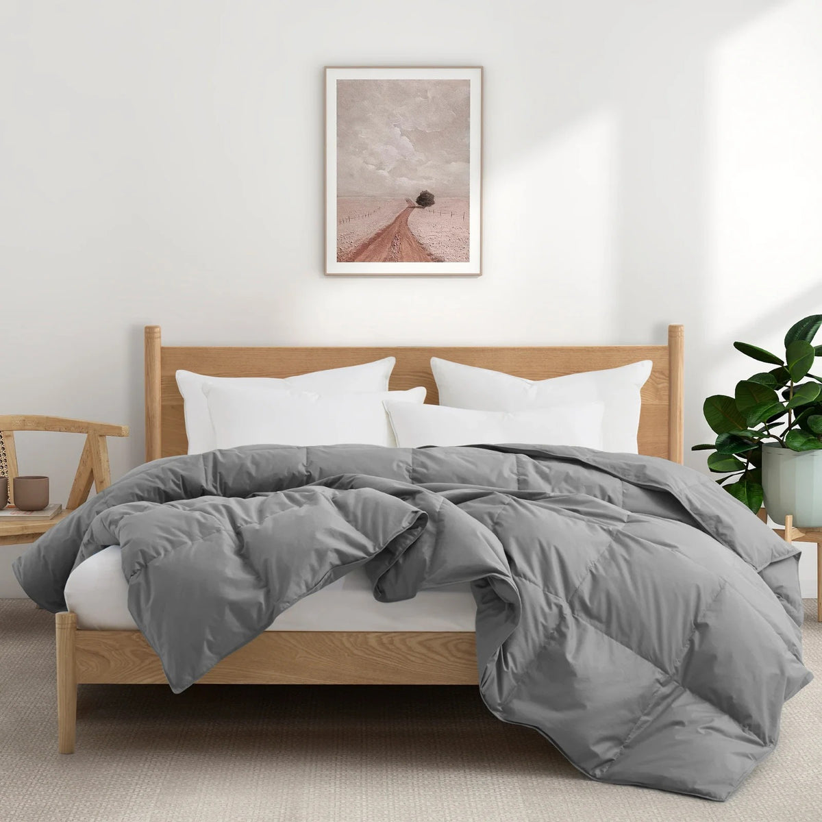 Puredown  All Season Organic Cotton Down & Feather Comforter $239