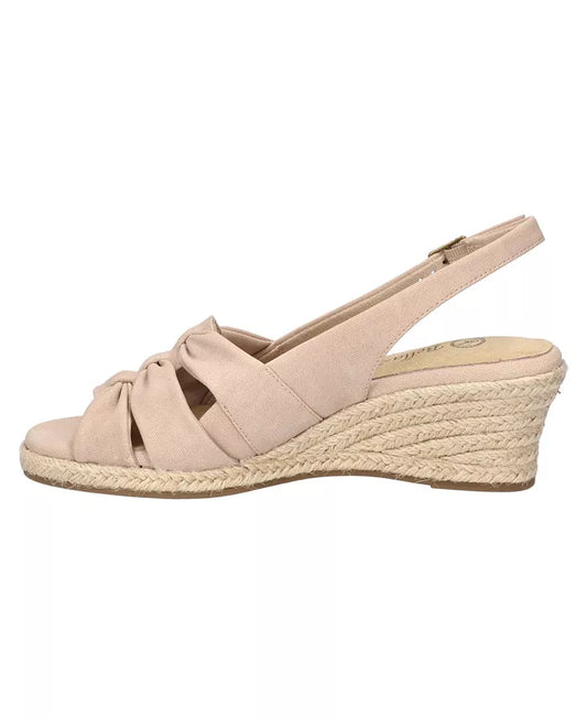 Bella Vita Women Cheerful Slingback Espadrille Wedge Sandals US 7 Natural $90