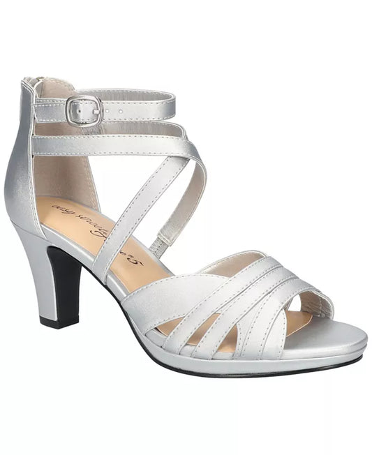 Easy Street Womens Crissa Dress Sandals Black 8.5W New $89