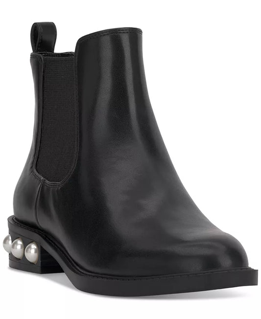 On 34th Womens Jeovana Pearl Chelsea Boots Black Faux Leather  MSRP $119.50