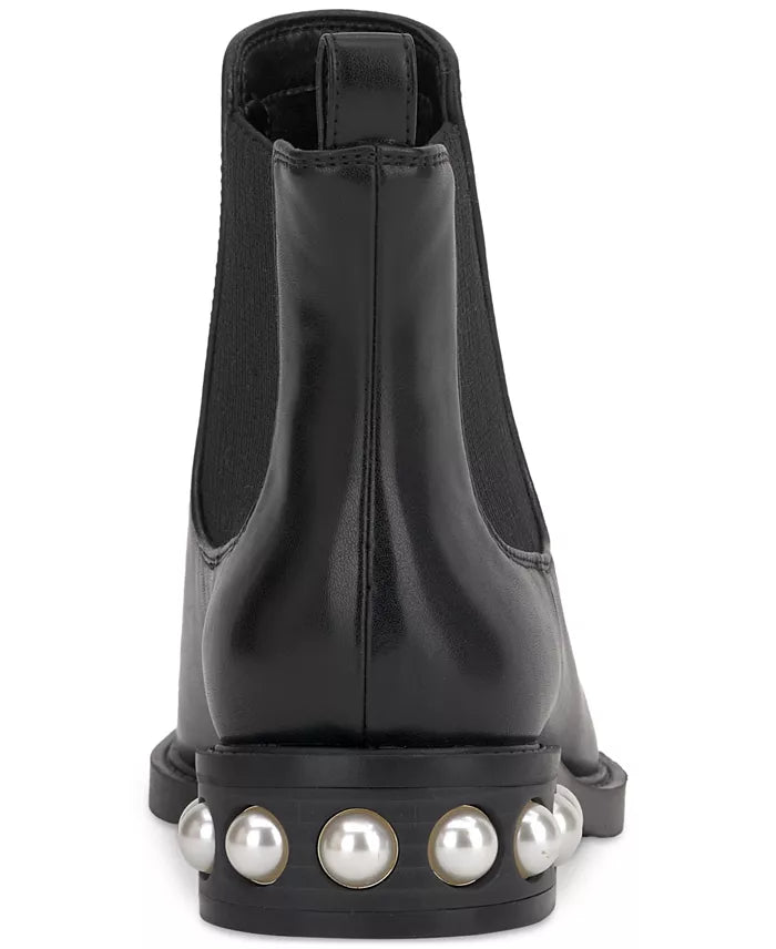 On 34th Womens Jeovana Pearl Chelsea Boots Black Faux Leather  MSRP $119.50