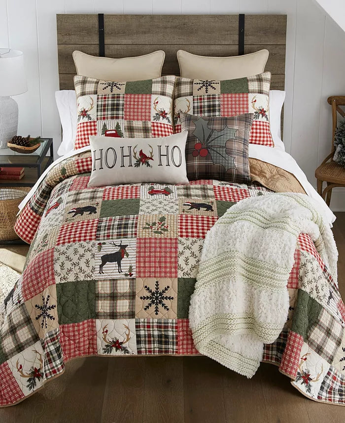 Your Lifestyle Holly Forest Patchwork 3-Piece Quilt Set – King $485