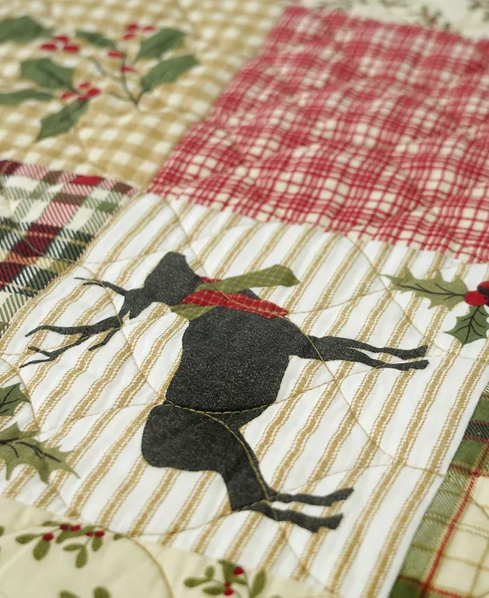 Your Lifestyle Holly Forest Patchwork 3-Piece Quilt Set – King $485
