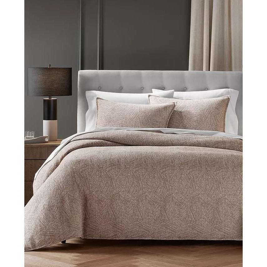Hotel Collection Woodgrain Duvet Cover Set Queen Brown MSRP $475