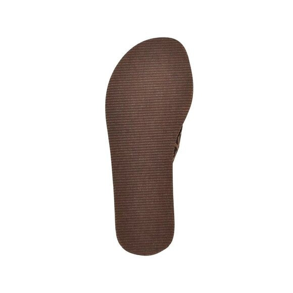 Calvin Klein Womens Meena Logo Platform Flip Flops Brown Size 6 MSRP $39