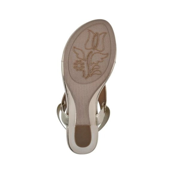 White Mountain Womens All Dres Wedge Sandals Black Size 9 MSRP $79