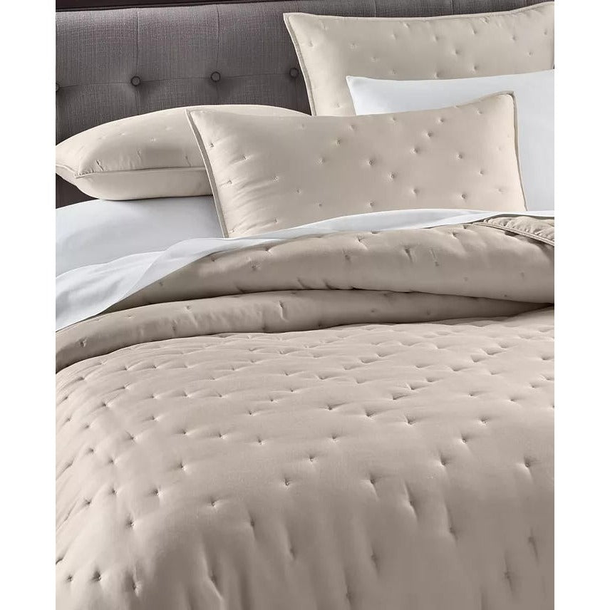 Hotel Collection Lyocell Coverlet Set Full/Queen Sand MSRP $430