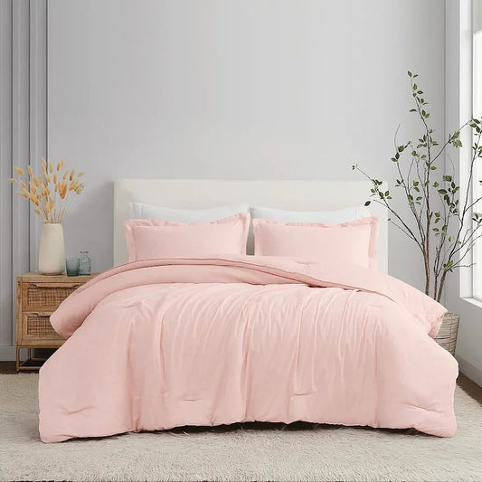 Brooklyn Loom Linen 3 Pc Comforter Set $439 Blush