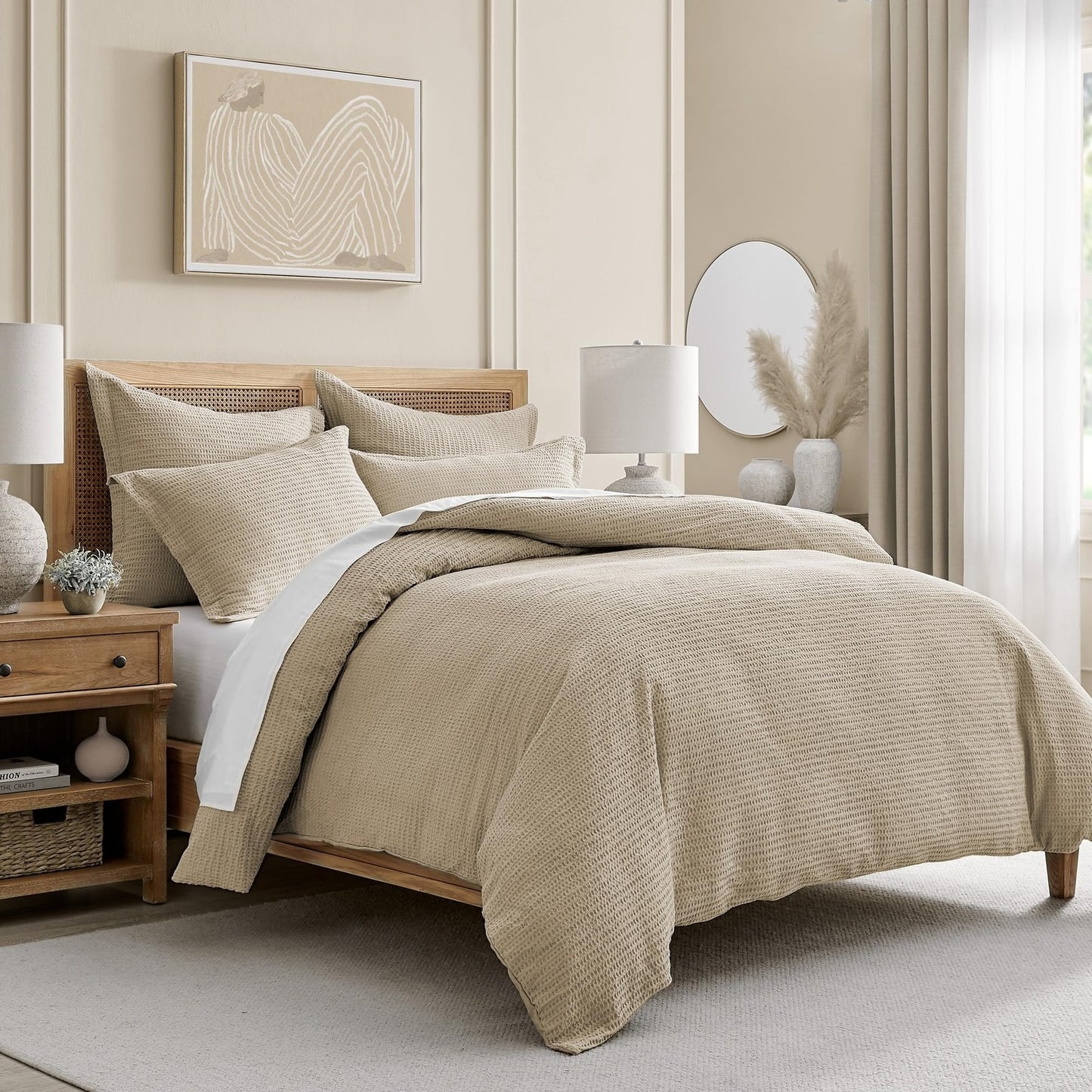 Levtex Home Cloud Waffle Full / Queen Comforter Set  $410 MSRP (