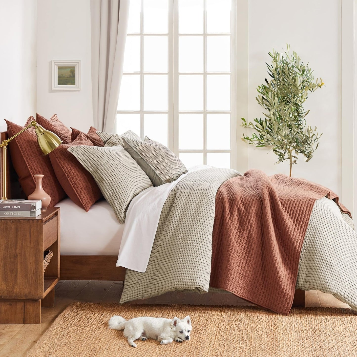 Levtex Home Cloud Waffle Full / Queen Comforter Set  $410 MSRP (