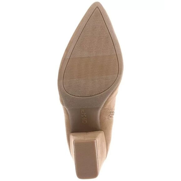 Lydiaa Pointed Toe Block Heel Booties Camel On 34th Color Camel Zip Up $98