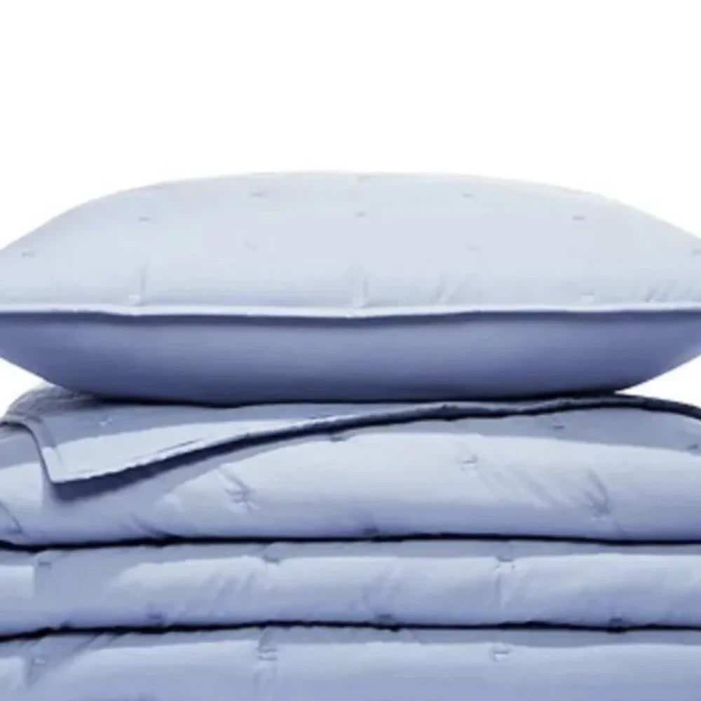 Sky Bedding | Sky Tufted Quilted Twin 100% Cotton Coverlet Set $275