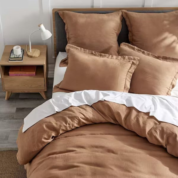LEVTEX HOME Washed Linen Duvet Cover – Sandstone – King/Cal King