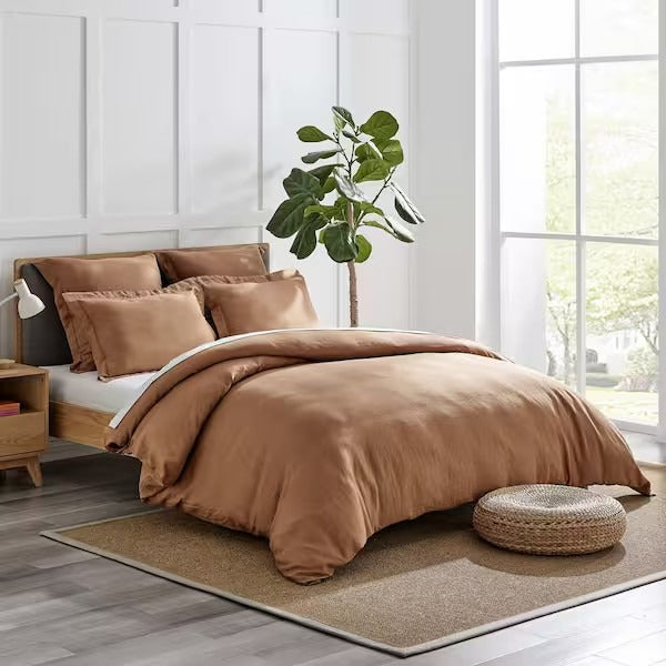 LEVTEX HOME Washed Linen Duvet Cover – Sandstone – King/Cal King