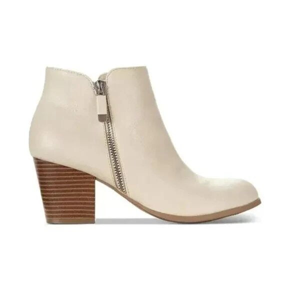 Style and Co Masrinaa Ankle Bootie Ecru Ivory $80