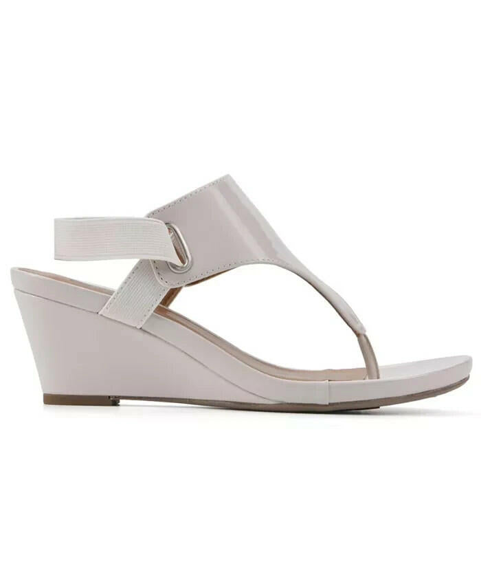 White Mountain Womens All Dres Wedge Sandals White Size 9.5 MSRP $79